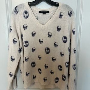 Cream skull cashmere sweater